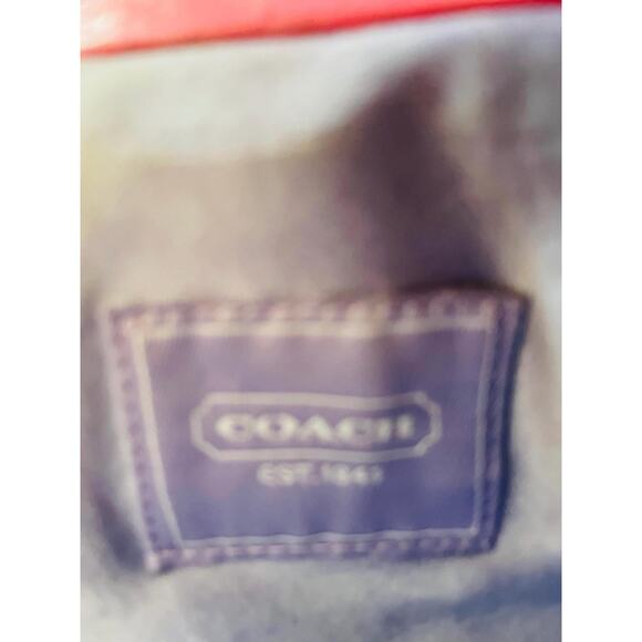 Vtg Coach Y2K jewel kisslock khaki signature snake skin clutch/wristlet pink bag - Picture 10 of 10